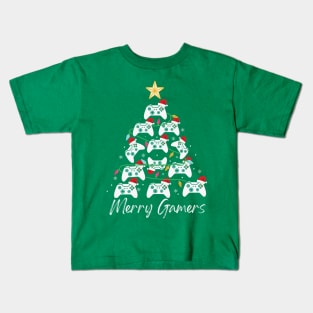 gamers Christmas Tree, gaming fun joystick Kids T-Shirt